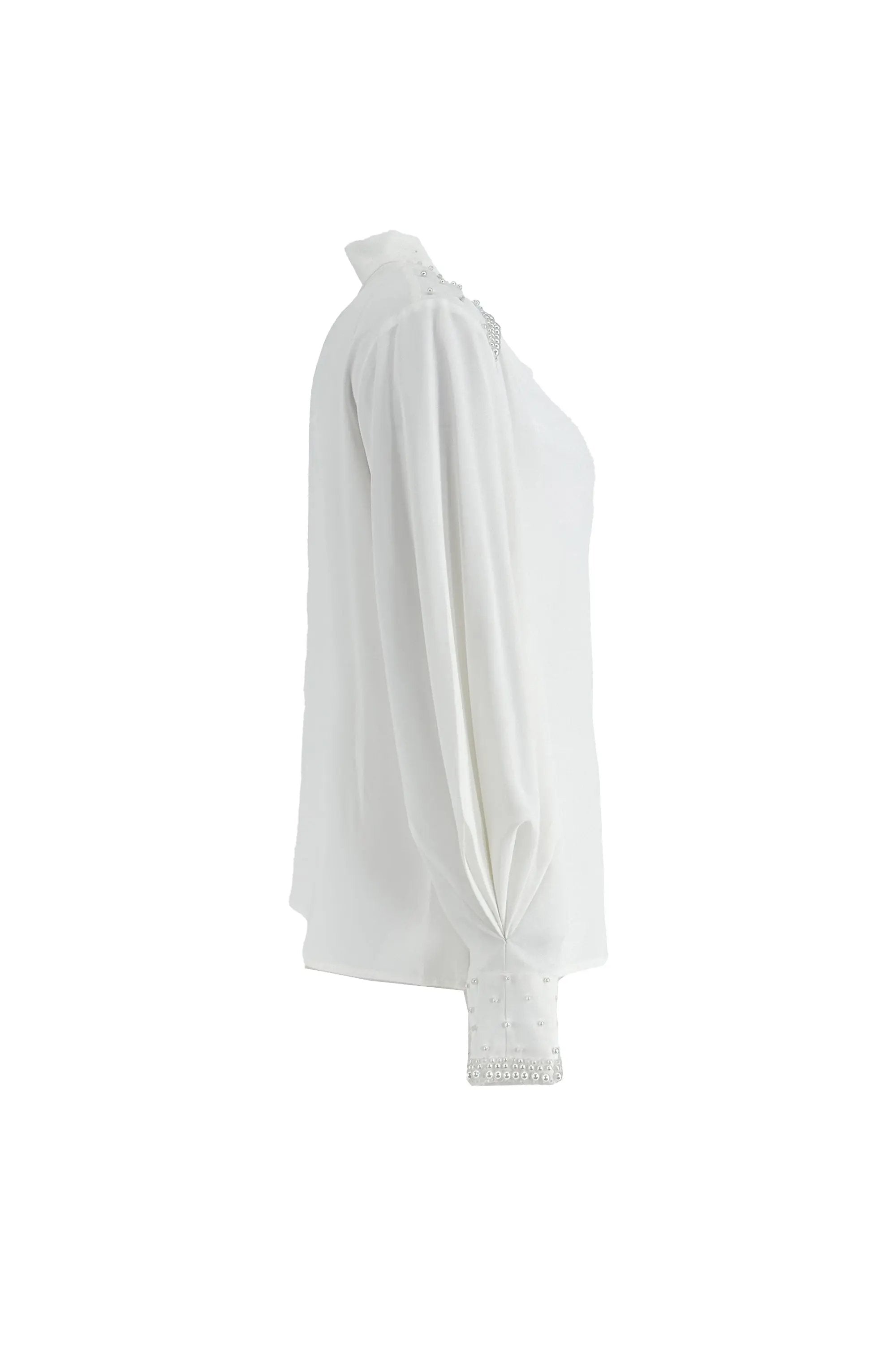 Playful and Elegant White Blouse ULA